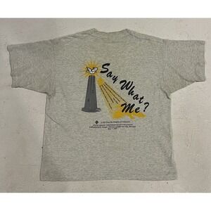 Vintage Single Stitch 1997 Bible Jesus God Shirt Mens L‎ Gray Short Sleeve